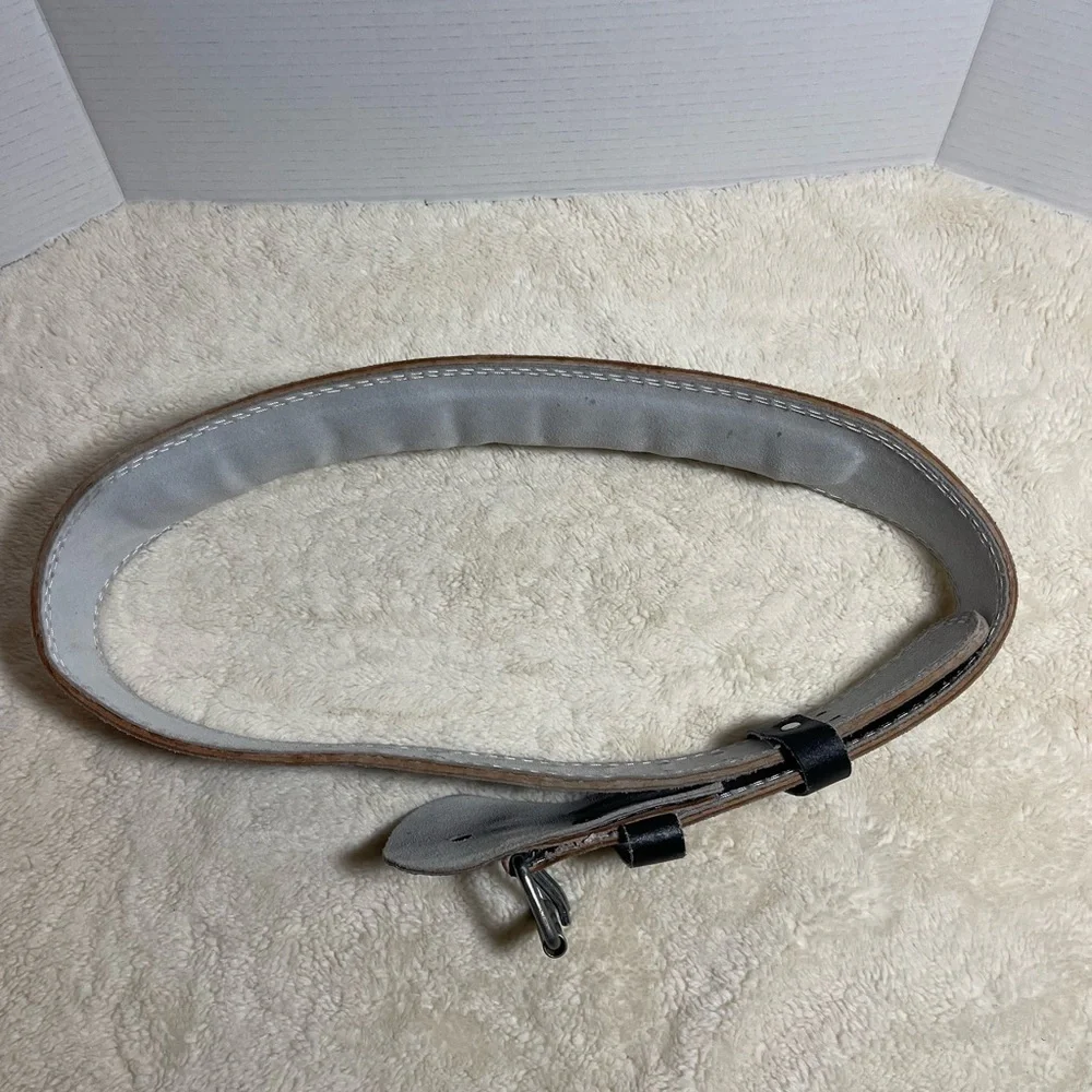 Valeo Leather Weightlifting Belt Black Powerlifting Gym Belt OS
